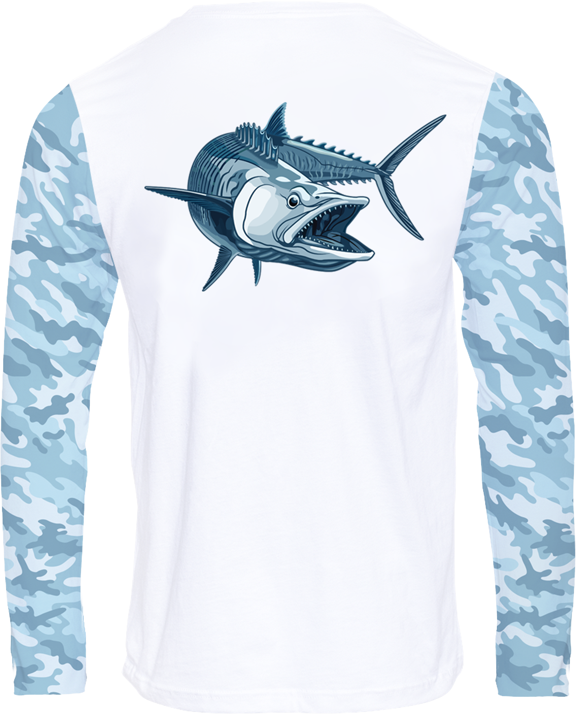 "UV-Protected Long Sleeve Fishing T-Shirt for Sun Safety" kingfish